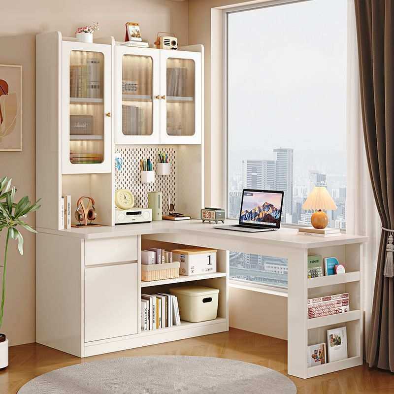 实木书桌书柜组合一体桌转角电脑桌台式桌家用学生学习桌写字桌子,3C数码配件,USB灯,淘宝优惠券,粉丝福利购,淘宝优惠卷