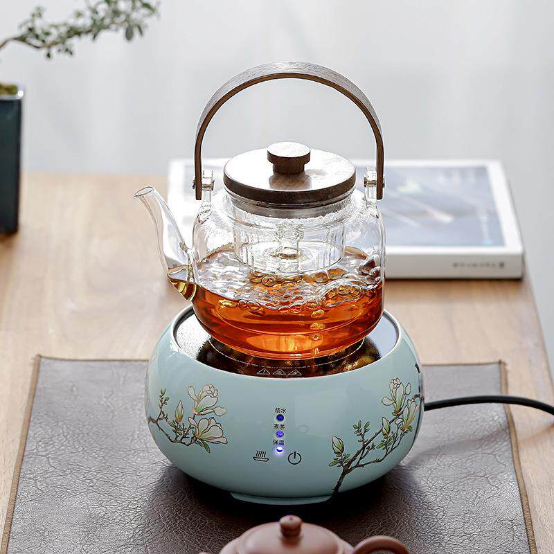 家用耐高温触摸煮茶器玻璃烧水壶电陶炉煮茶壶耐热泡茶壶提梁壶