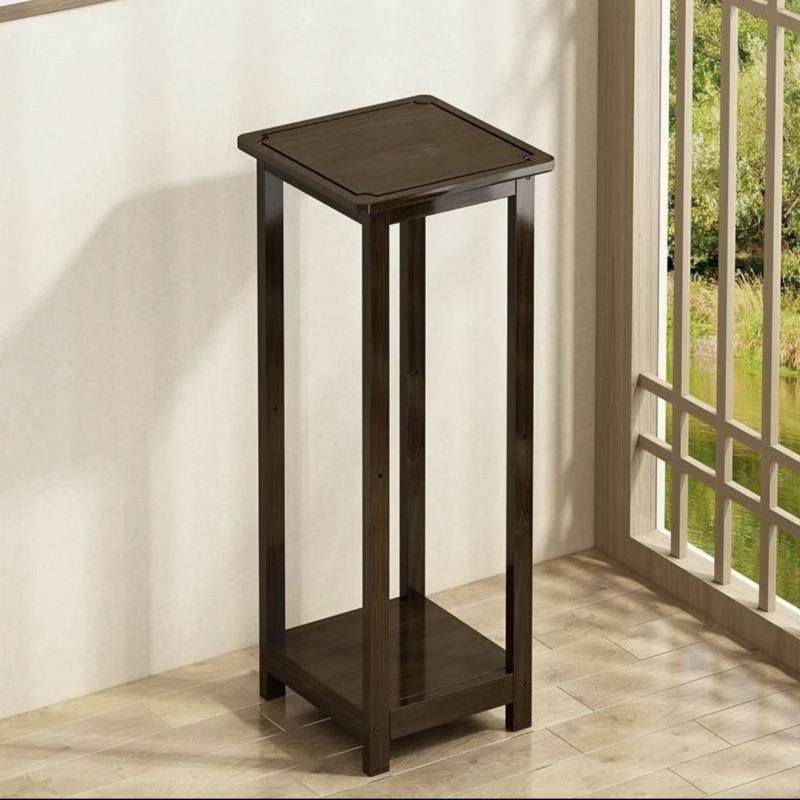 客厅电视柜两边摆设花架实木中式花台阳台家用落地式室内置物架多