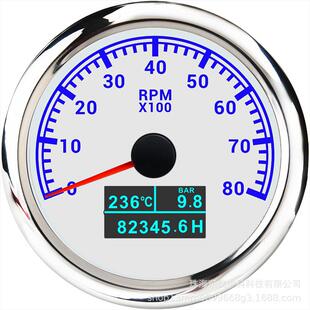 发动机转速水温油压三合一仪表适用改装柴油车游艇船外机汽车