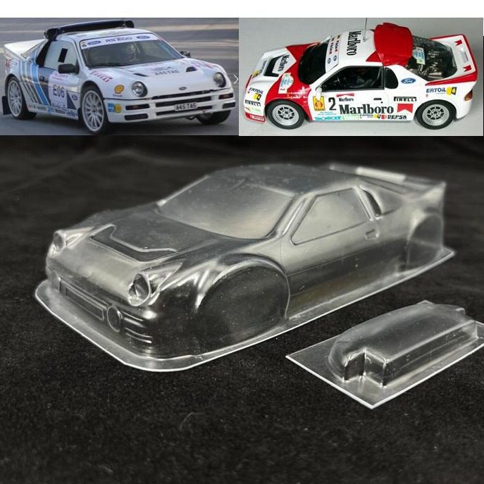 kyosho京商1/28 Mini-Z车壳 蚊车壳福特Ford RS200透明PC车壳98mm