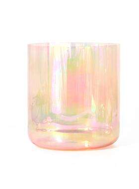 炼金水晶钵橙色渐变水晶歌唱碗432Hz带配件瑜伽冥想减压水晶颂钵