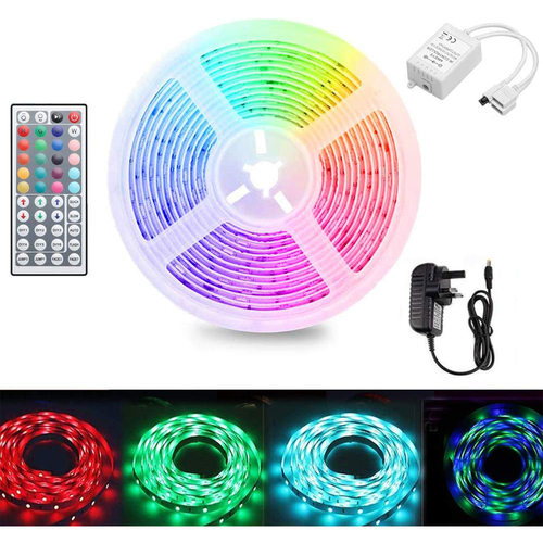led灯带套装5050rgb套装led灯条彩色灯带套装灯带12v电源外贸款