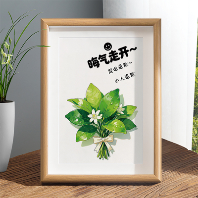 碌柚叶去晦气专用字画相框摆件