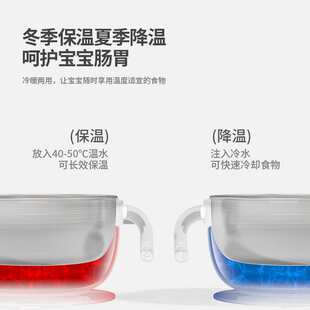 佳宜贝比婴儿童注水保温碗餐碗直饮杯不锈钢叉勺宝宝餐具套装
