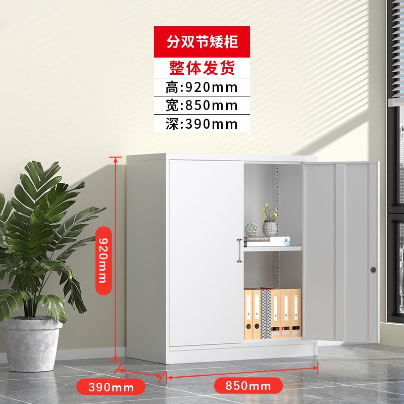 钢制办公柜抽屉文件柜资料柜财务凭证柜档案柜矮柜加厚铁皮文件柜