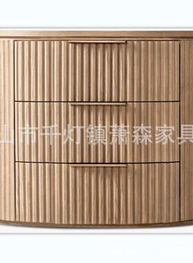 RC01H室美式乡村高端豪床华头柜别墅卧纳实木床头柜储物柜收柜