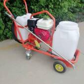 便携式 小型路面工青程动养护撒布机NPU手式 汽油力乳化沥推撒布机