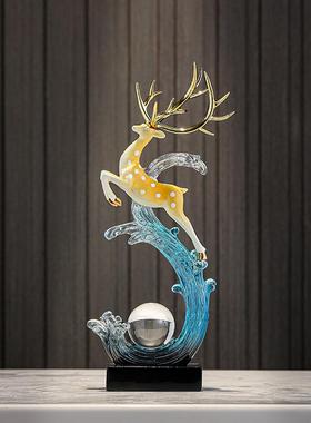 户玄关风入生水桌面摆件感小众F99JM55H客柜厅轻起奢电视酒柜装饰