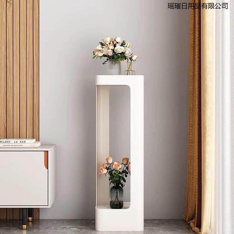 奶油风层客厅花置物1架阳台铁艺落地式花盆架轻奢约简家用落地多