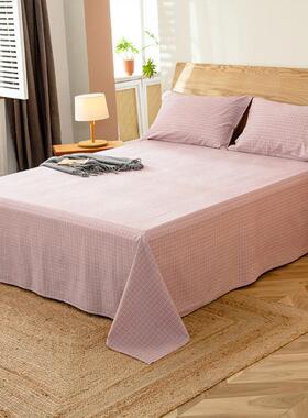 0WYV棉床单件100全棉毛加纯厚密老粗料布被单独双人秋冬季F76S7TJ