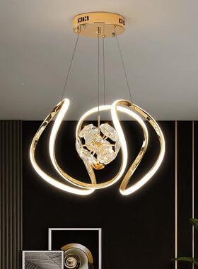 时跨希境奢厅水晶吊759灯现代简约轻创意网红设计餐款几何异形吊