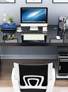 钢简约现代电脑桌台式桌用璃书桌家化玻办公EUT桌多功能写字台学