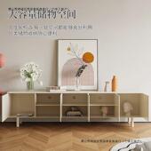 轻式 奢奶油AEW风电视柜现简约电视柜法客厅卧室地柜收新代款 纳电
