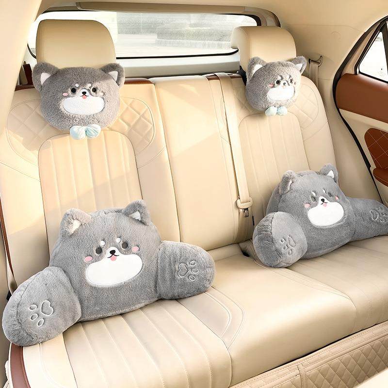 车内用一卡可爱对腰靠车靠枕车汽车头枕护HWZ颈枕通枕头座椅靠垫