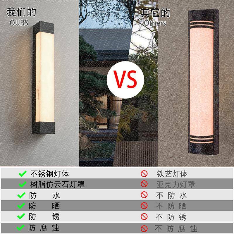 现代户壁灯入户门口外门前阳台阳房景观灯长条JHSY001不院锈钢光