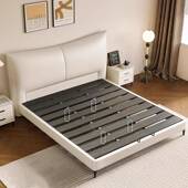 主卧双人大意床1.5米气储纳压帕皮 670 式 极简香奈皮床1.8米物LY