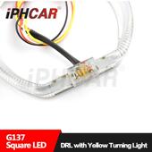 导方形G136 G13光导天使眼l用ed光高亮日行灯转向通2.5寸灯 3.0寸