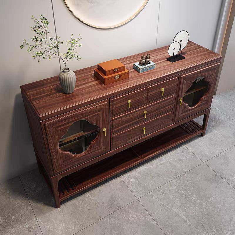 墙乌金备NHQ木实木餐边柜新中式玄柜客厅茶水柜关矮酒柜靠储物柜,标准件/零部件/工业耗材,车间地垫,淘宝优惠券,粉丝福利购,淘宝优惠卷