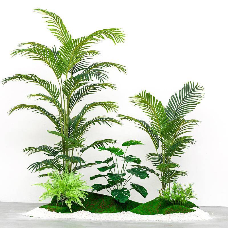 仿真植大组仿真绿植合装商场橱窗落物地型假树盆景装饰摆件仿真绿
