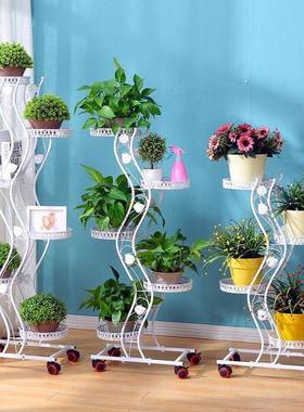 花层架子多可移动推拉39903轮省空间花阳架台客厅落带地室内家用