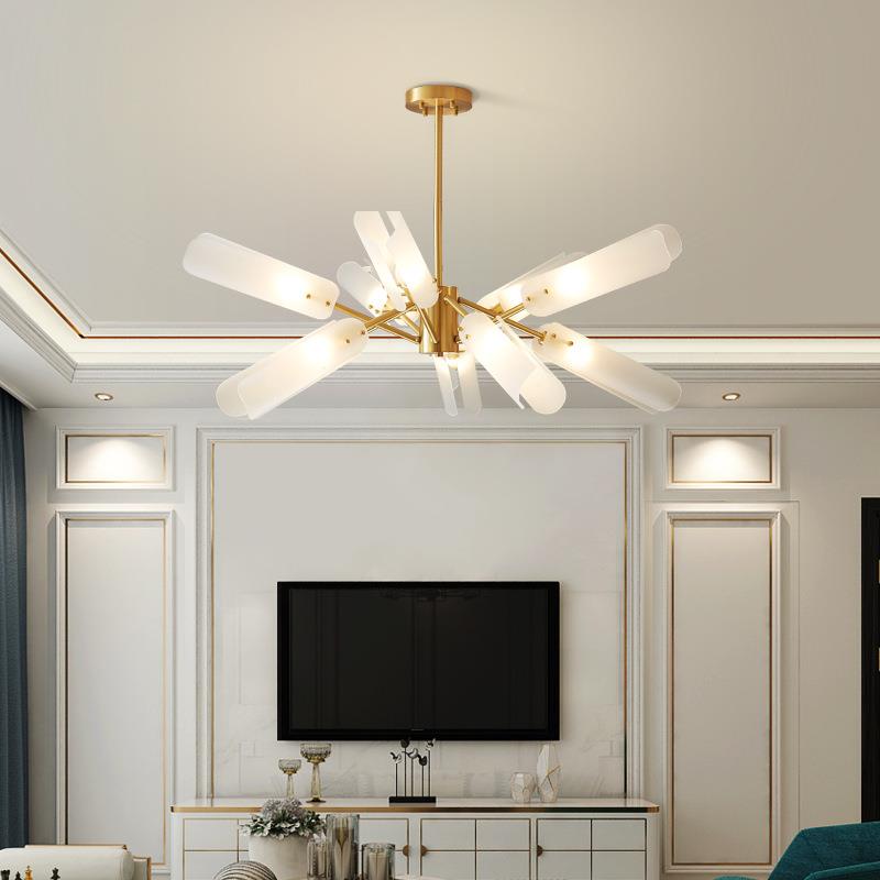 意式现代厅8603吊灯客后餐现代网设红计感主卧室灯简易厅展厅工程