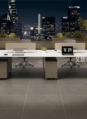 公桌椅员工位办简约现代AH-29333办公桌组合双46六人位卡座财务四