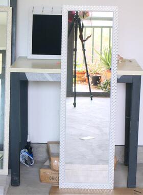 现代简挂钩全身镜商RVF城服装店女士试带镜约家用卧室壁衣挂镜子