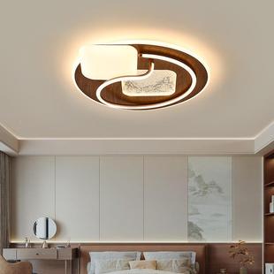 圆形卧室吸顶古灯中风美复816古胡桃眼色主卧书房间灯全光谱护38