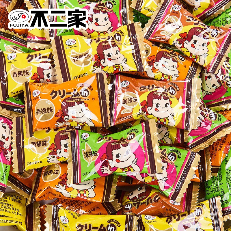 不二家夹心糖果多口味休闲零食糖果混合独立包装结婚喜糖年货批发