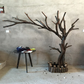 天然树干防虫装 饰树漫咖啡枯树实木橱窗道具树干防腐木干枝真树干