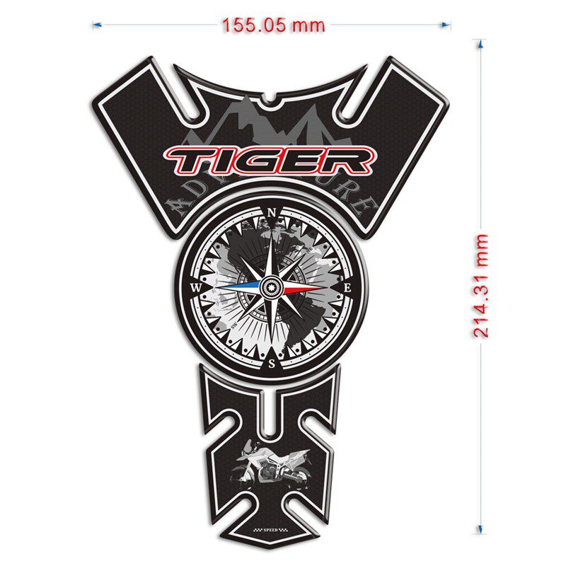 适用于凯旋(胜利)老虎800/900/1200/1050油箱垫行李箱徽标3D贴纸