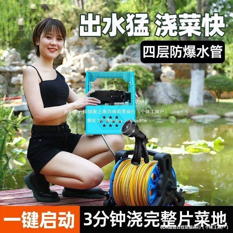 手提式抽水泵新款小型便携式水泵农用抽水机锂电灌溉浇菜浇地