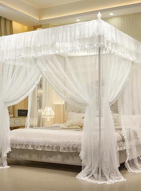 海虹蚊帐 2025新款2503款一体防尘顶落地宫廷蚊帐 白色