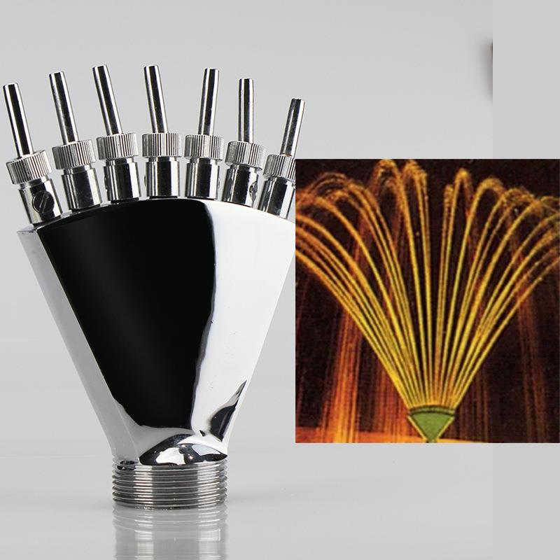 泳池喷泉喷头配件不锈钢2寸1寸花样喷景观园林水池水景凤尾花喷头