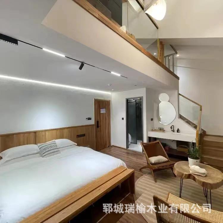 现代简约风化老榆木拼接民宿墙壁地板装饰原木板老榆木实木板