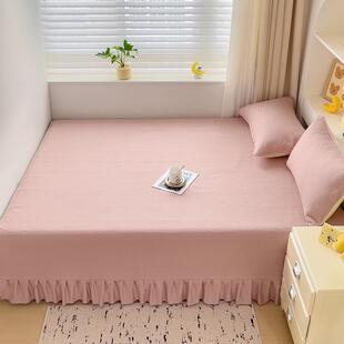 榻榻米专用全棉床盖花边炕垫纯棉绗缝防滑夹棉床单炕套罩四季通用