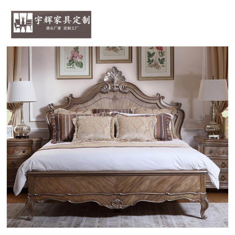 福溢家居意大利风维罗纳系列木板床双人床欧式简约美式卧室家具