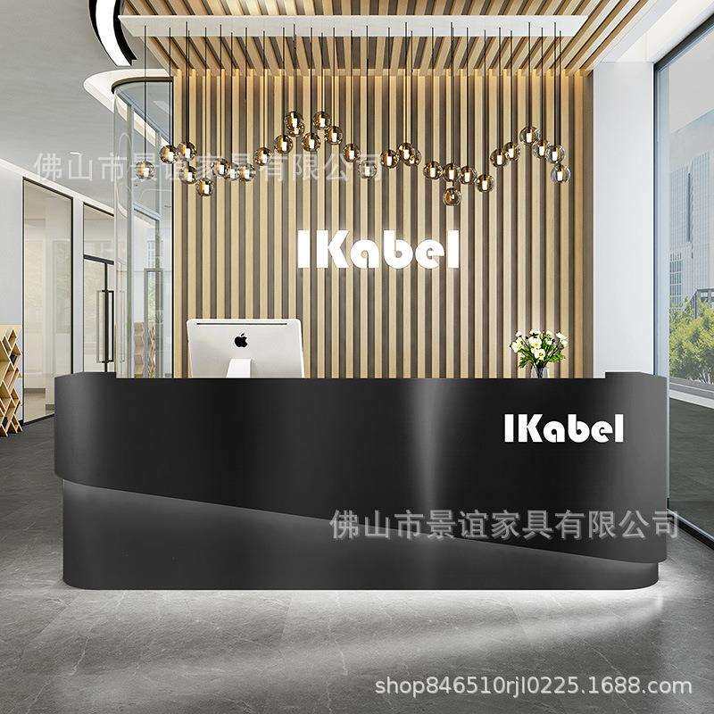 收银台店铺小型简约现代公司前台桌酒店接待台多功能吧台柜台