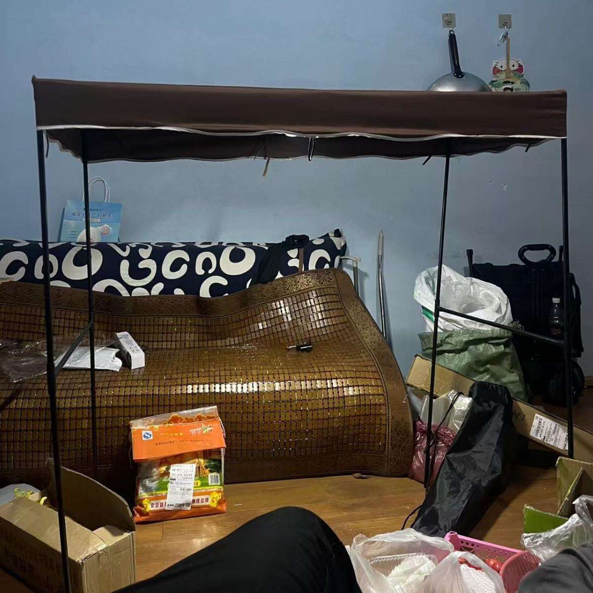 露营车顶棚遮阳棚摆摊车高度遮阳棚便携式拉车小推车摆摊车遮掩棚
