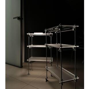 设计师轻奢光轴透明陈列架客厅亚力克置物架小户型多层收纳展示架