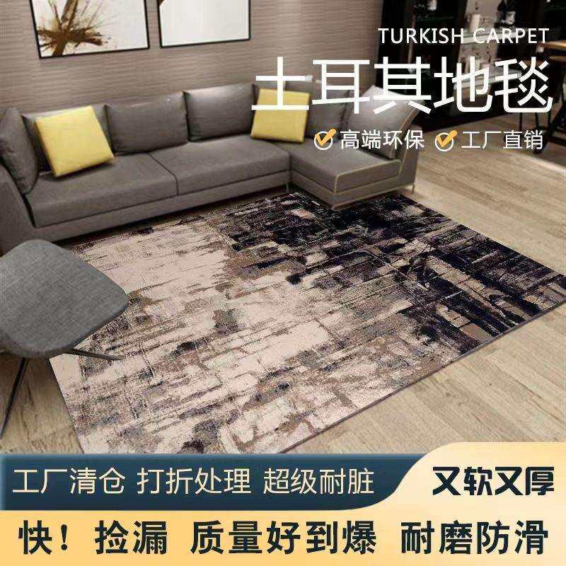 高档客厅地毯房间家用土耳其进口书房沙发茶几卧室耐脏床边地毯垫