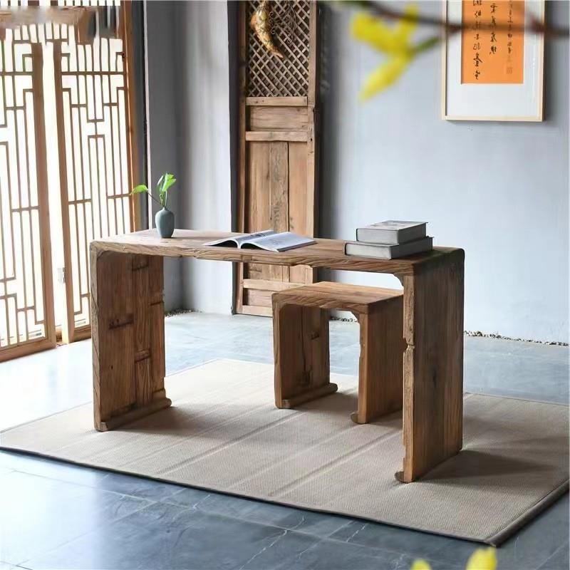 老榆木仿古琴桌共鸣国学古筝书法桌新中式家用茶桌长方形画画桌