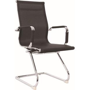 屈尚铂诗乐黑网中背钢网椅夏日透气办公接待会议洽谈椅盟敖斐司盟