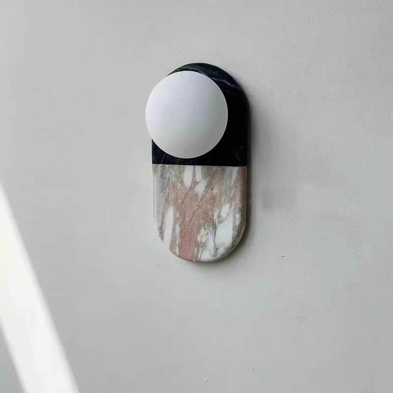 法式天然大理石壁灯轻奢设计师样板间软装客厅卧室走廊过道灯