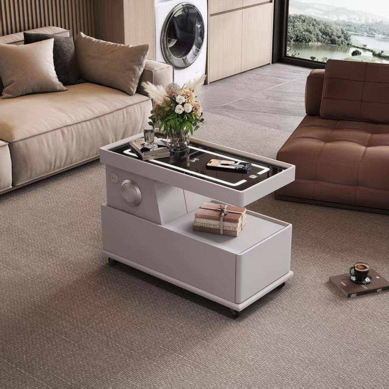 可移动茶几小户型现代简约边柜轻奢客厅意式极简新款沙发边几推车