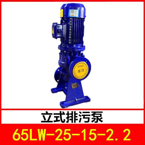立式排污泵65LW25-15-2.2管道污水泵