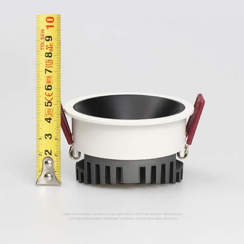 超薄COB防眩射灯嵌入式家用客厅过道高显指3500K开孔75矮吊顶筒灯