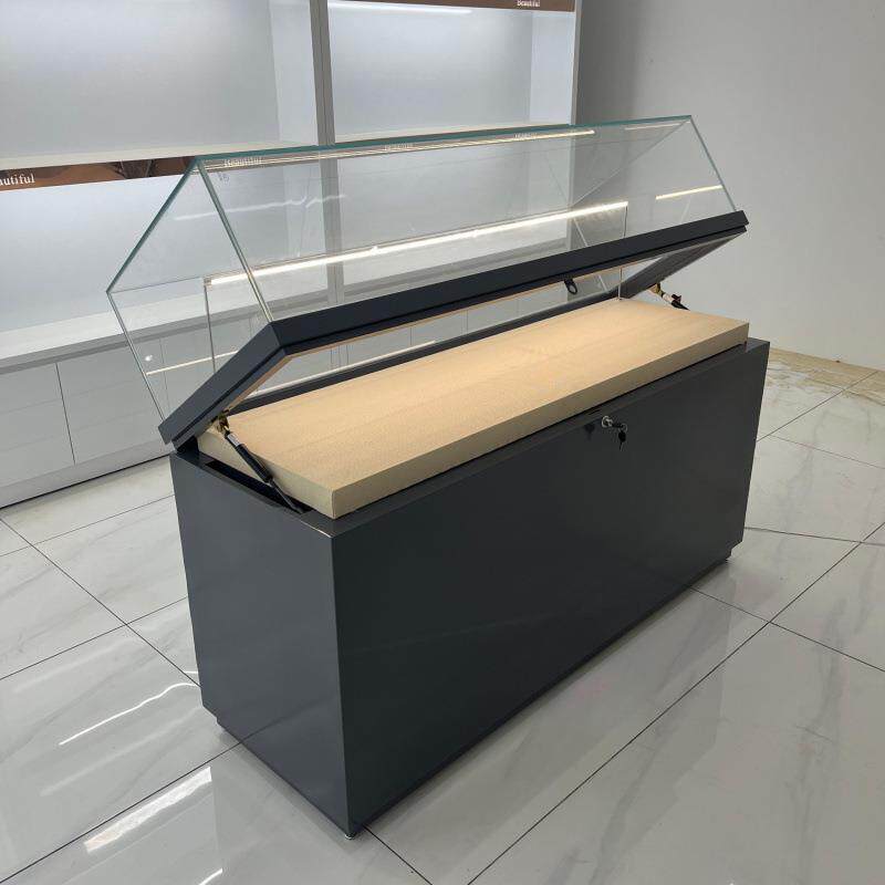博物馆展览柜文物展示柜珠宝首饰玉器玻璃柜古董液压商场实木展柜