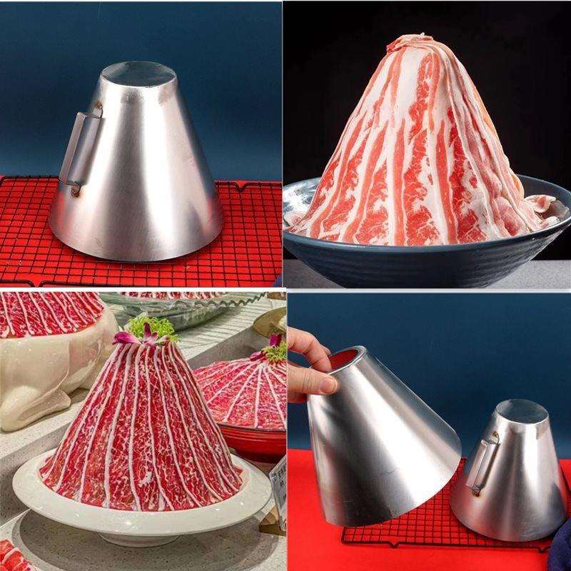 牛肉姿造摆盘模具冰柱冰块和牛刺身姿造装饰立体肥牛打边炉模具